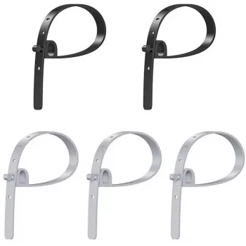 UNITEK FlexiTie Set de bridas de silicona para cables, negro/gris