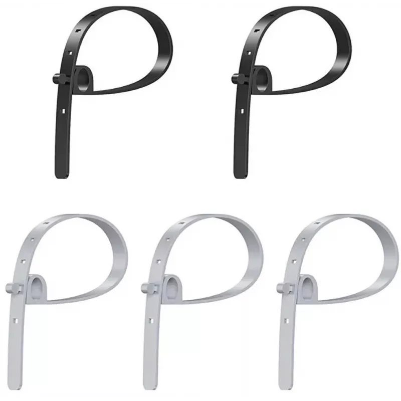 UNITEK FlexiTie Juego de bridas de silicona para cables, negro/gris