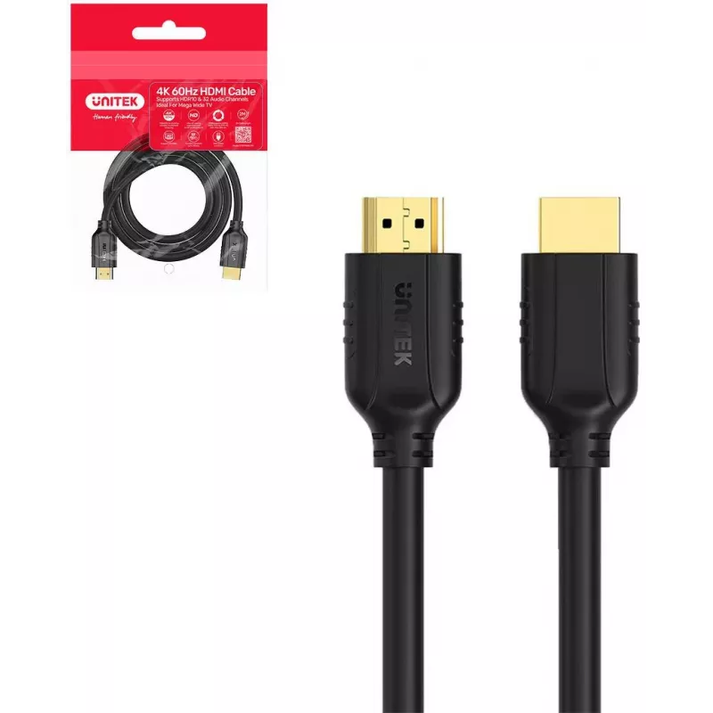 Cable HDMI 2.0 UNITEK 0,3 m 4K 60Hz HDR ARC