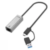 UNITEK Adaptador USB-A/C 3.1 Gen 1 a RJ45 2.5 Gigabit Ethernet U1313C