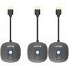UNITEK Sistema transmisor de señal AV HDMI inalámbrico 1080p, 1 transmisor + 2 receptores, negro