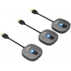 UNITEK Sistema transmisor de señal AV HDMI inalámbrico 1080p, 1 transmisor + 2 receptores, negro