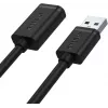 UNITEK Y-C449GBK cable alargador USB 2.0, conector macho tipo A a conector hembra, 1,5 m, negro