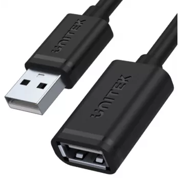 UNITEK Y-C449GBK cable alargador USB 2.0, conector macho tipo A a conector hembra, 1,5 m, negro