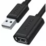 UNITEK Y-C449GBK cable alargador USB 2.0, conector macho tipo A a conector hembra, 1,5 m, negro