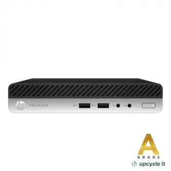 Upcycle IT HP ProDesk 400 G4 DM (Reacondicionado) Mini-PC, Intel Core i5-8500T, 8GB DDR4, 256GB SSD, Windows 11 Pro