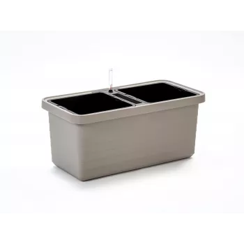 Urbalive Berberis Duo jardinera de autorriego 78 x 39 cm, gris claro