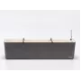 URBALIVE BERBERIS jardinera rectangular con autorriego 80 x 20 cm, gris