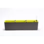 Jardinera rectangular con autorriego URBALIVE BERBERIS 80 x 20 cm, Gris-Marrón