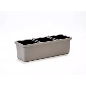 Urbalive Berberis Trio maceta con autorriego 117 x 39 cm, gris claro