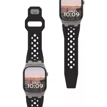 Urban Armor Gear Correa Monarch para Apple Watch Ultra/42/44/45/46mm – Negro/Titanio