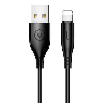 USAMS Apple Lightning Cable de carga 2A de 1 m negro