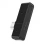 USAMS SJ386 Adaptador de carga y audio Type-C+3,5 mm negro