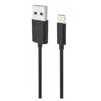 USAMS U-Gee Cable de datos y carga USB a Lightning 1m Negro
