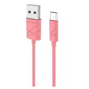 USAMS US-SJ039 U-Gee Pro cable de datos y carga rápida 2A universal Micro USB a USB de PVC 1m rojo