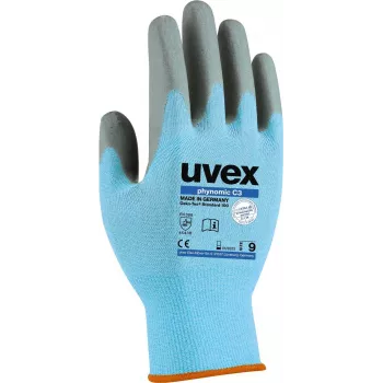 Uvex 60080 Guantes de seguridad talla 12 Azul/Gris con recubrimiento de espuma Aqua-Polymer 6008012
