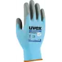 Uvex 60080 Guantes de seguridad talla 12 Azul/Gris con recubrimiento de espuma Aqua-Polymer 6008012