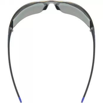 UVEX Equate Gafas de ciclismo, Black/Blue Matt/Mirror Blue