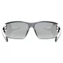 Gafas de ciclismo UVEX Equate, blanco mate / espejo plateado