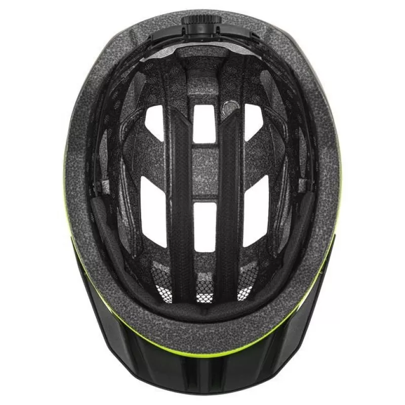 UVEX I-vo 2 Casco de bicicleta 56-60 cm, Amarillo neón/Negro mate