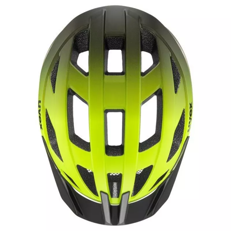 UVEX I-vo 2 Casco de bicicleta 56-60 cm, Amarillo neón/Negro mate