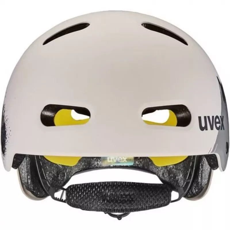 Casco de bicicleta para niños UVEX Kid 4 Style MIPS, Dirt Warm Grey