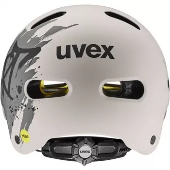 Casco de bicicleta para niños UVEX Kid 4 Style MIPS, Dirt Warm Grey