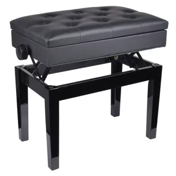 V-TONE BENCH 2 BK Banco de piano con almacenamiento, Negro