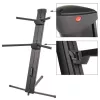 V-TONE DELUXE K2 soporte para teclado en X con doble refuerzo, altura regulable 650–980 mm, carga de 65 kg, negro