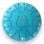 V-TONE VBJ 8-11 C Steel Tongue Drum Tank Drum, 11 notas, do mayor, negro mate, con baquetas y funda