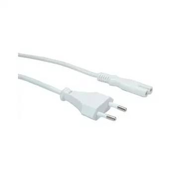 VALUE cable de alimentación AC – conector macho Euro a IEC 60320 C7, 1 m, blanco