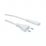 VALUE cable de alimentación AC – conector macho Euro a IEC 60320 C7, 1 m, blanco