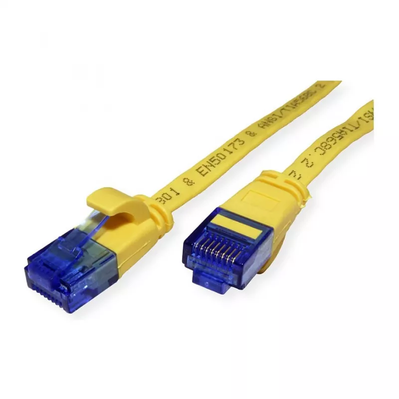 VALUE Cat.6A UTP cable de red extraplano, amarillo, 0,5 m