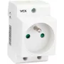 VCX GN TH Toma de carril DIN con toma de tierra 230V 16A Schuko tipo F