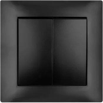 VCX WESA LC 02 Interruptor doble de luz, negro