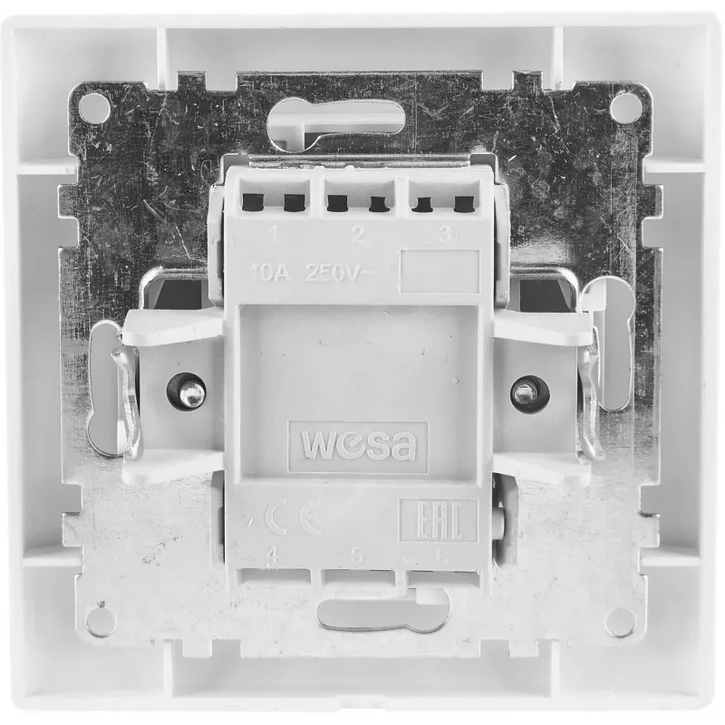 VCX WESA LC 02 interruptor doble de luz blanco