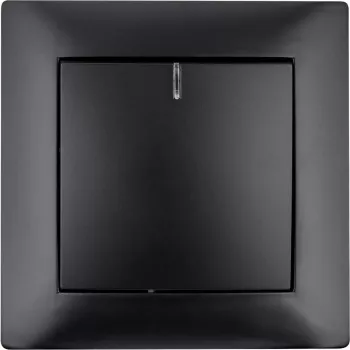 Interruptor unipolar con luz VCX WESA LC 03C, negro