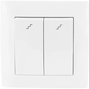 VCX WESA LC 05 interruptor doble de escalera, blanco