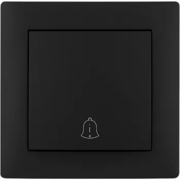 VCX WESA LC 06 Pulsador de timbre, negro, montaje en superficie, IP44