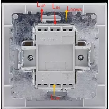 VCX WESA LC 12 interruptor de persiana, 2 teclas, pulsador, empotrar, blanco