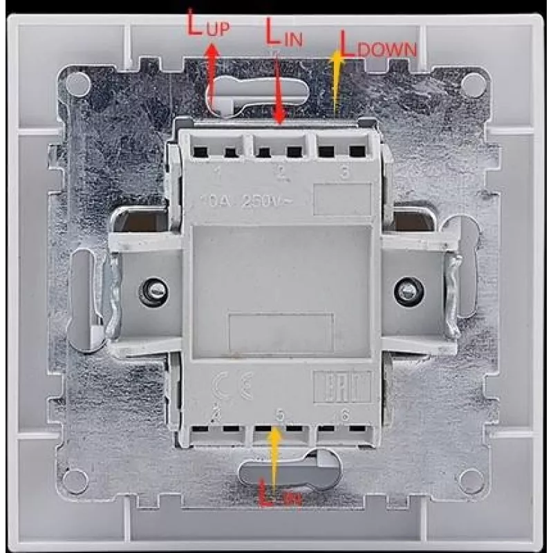 VCX WESA LC 12 interruptor de persiana, 2 teclas, pulsador, empotrar, blanco