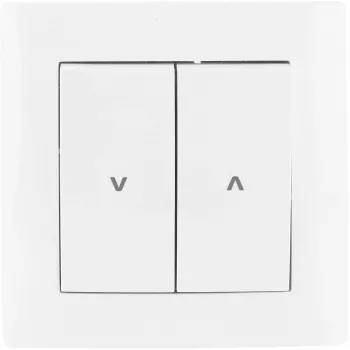 VCX WESA LC 12 interruptor de persiana, 2 teclas, pulsador, empotrar, blanco
