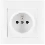 VCX WESA LC 13 Toma individual con contacto de protección, tipo E, 16A 250V, blanco