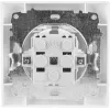 VCX WESA LC 18 toma Schuko con tapa abatible, montaje en superficie, IP44, blanco