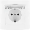 VCX WESA LC 18 toma Schuko con tapa abatible, montaje en superficie, IP44, blanco