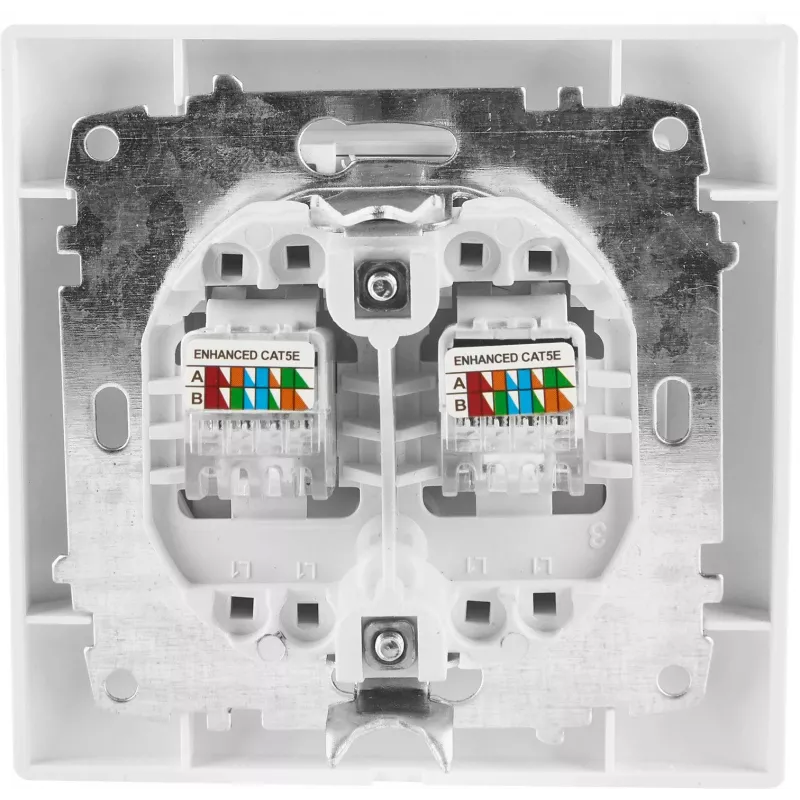 Toma doble de computadora VCX WESA LC 41 blanca
