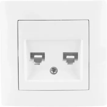 Toma doble de computadora VCX WESA LC 41 blanca