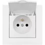 VCX WESA LC 52 Toma de corriente individual con contacto de protección y tapa abatible, montaje en superficie, IP44, 16A, blanca