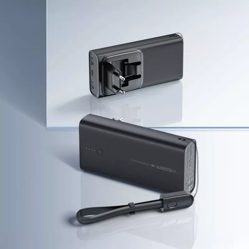Batería externa Veger ACE100 W1146 10000mAh 20W PD QC3.0 - negra