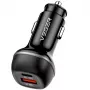 VEGER Cargador de coche USB-A + USB-C QC PD 51W CC62-1A1C Negro